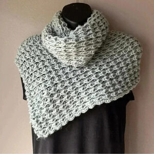 Soft Knit Infinity Scarf~ Versatile ~ Seafoam Green~ Asymmetrical